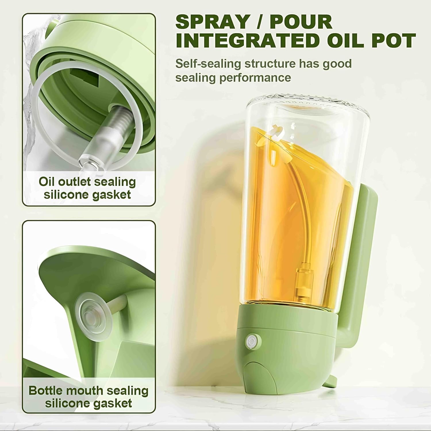 2-in-1 Smart Oil Dispenser (Spray + Pour Control) - MULTICOLOR